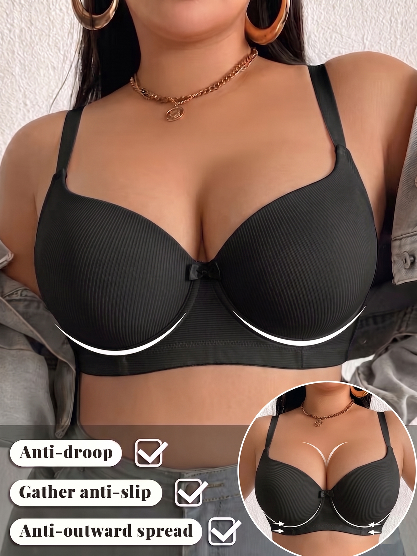 Minimizer Bra Women - Plus Size Anti-Sagging Women Bra Thin