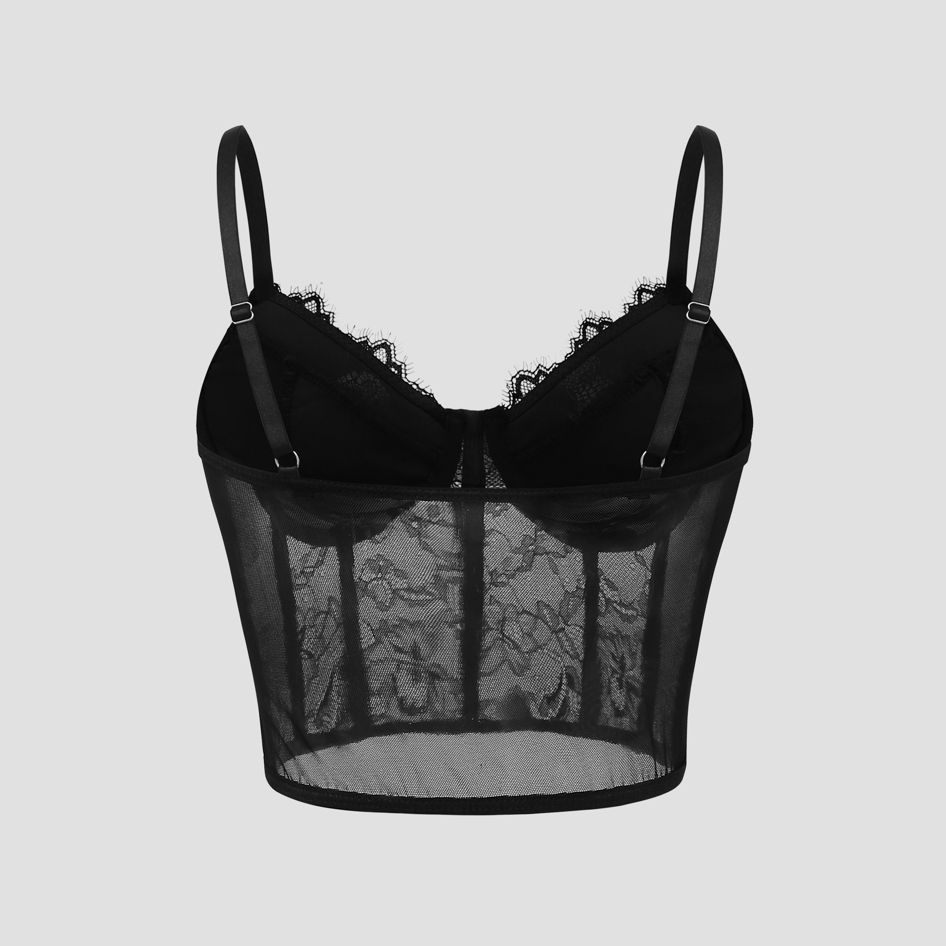 Sexy Black Semi Transparent Br - Sheer Mesh Bra recensione e prezzo