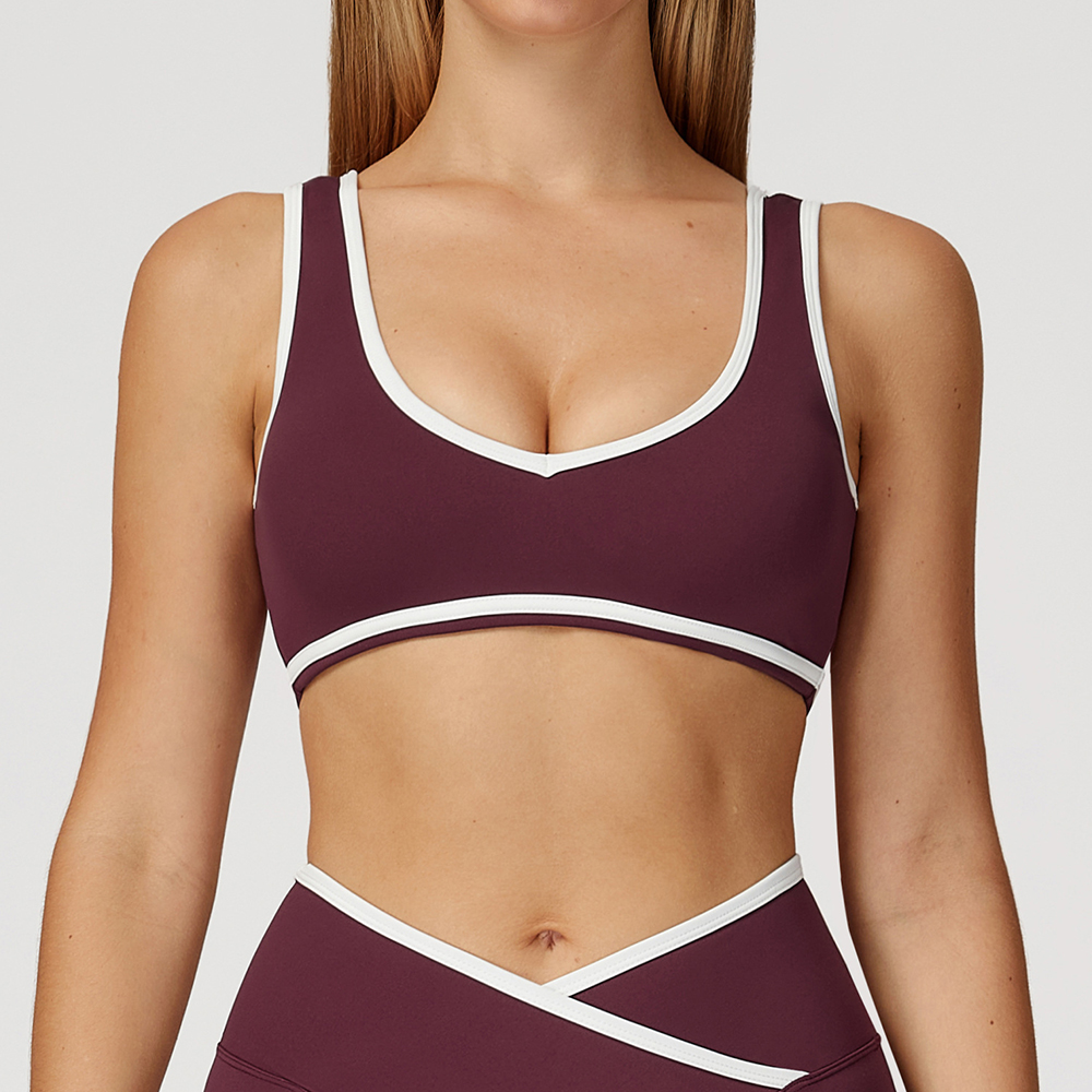 V-Neck Sports Bra Women Top Pu - Plunge Bra Push Up recensione e prezzo