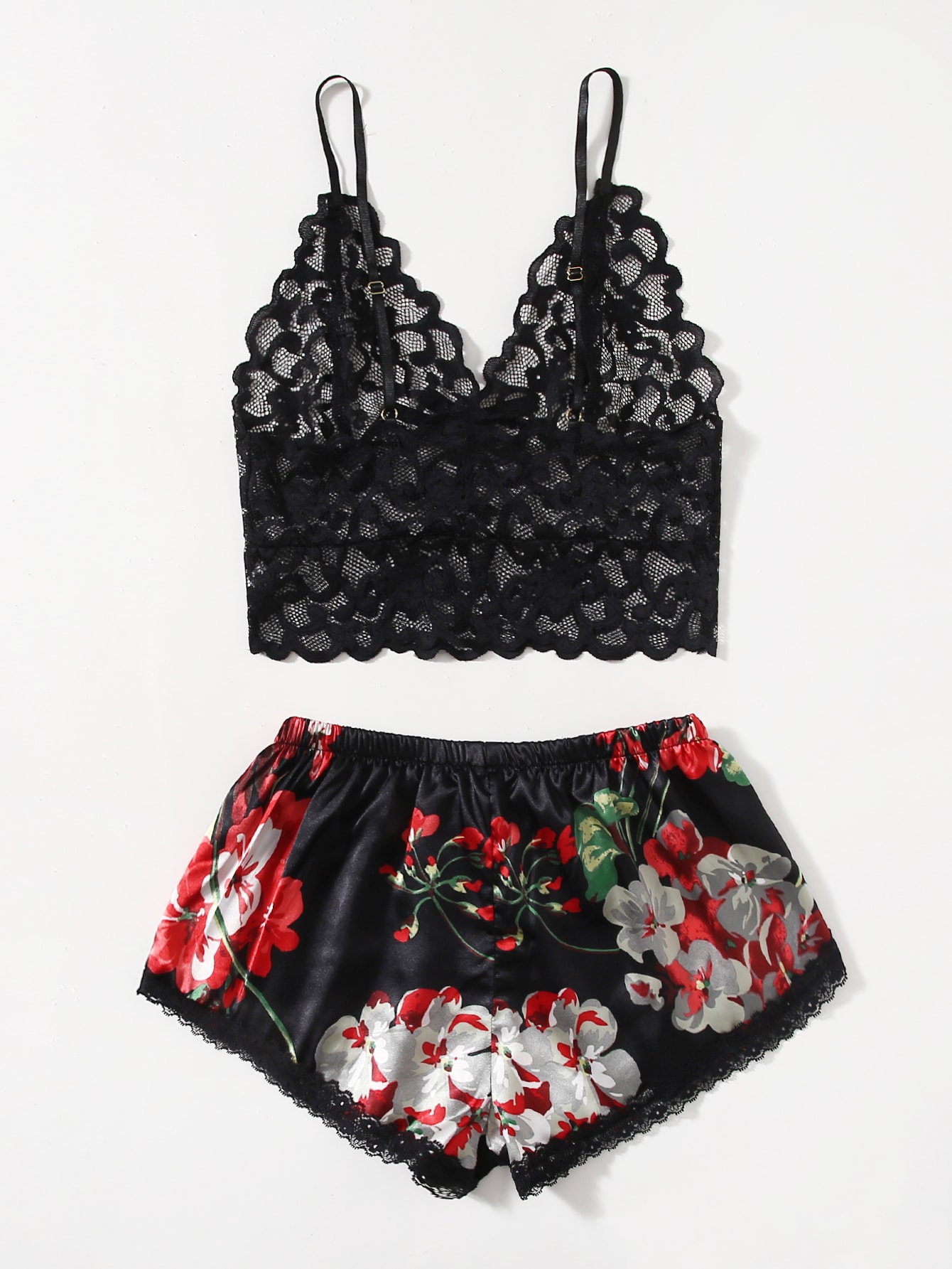 Floral Lace Pajama Set for Wom - Lace Bralette Set recensione e prezzo