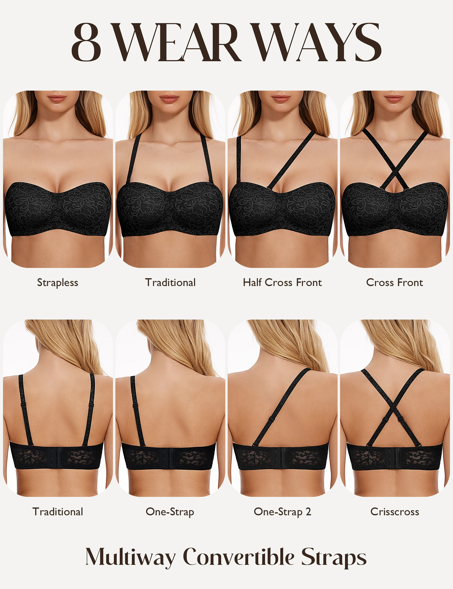 Wingslove Women's Strapless mu - Convertible Bra Multiway recensione e prezzo