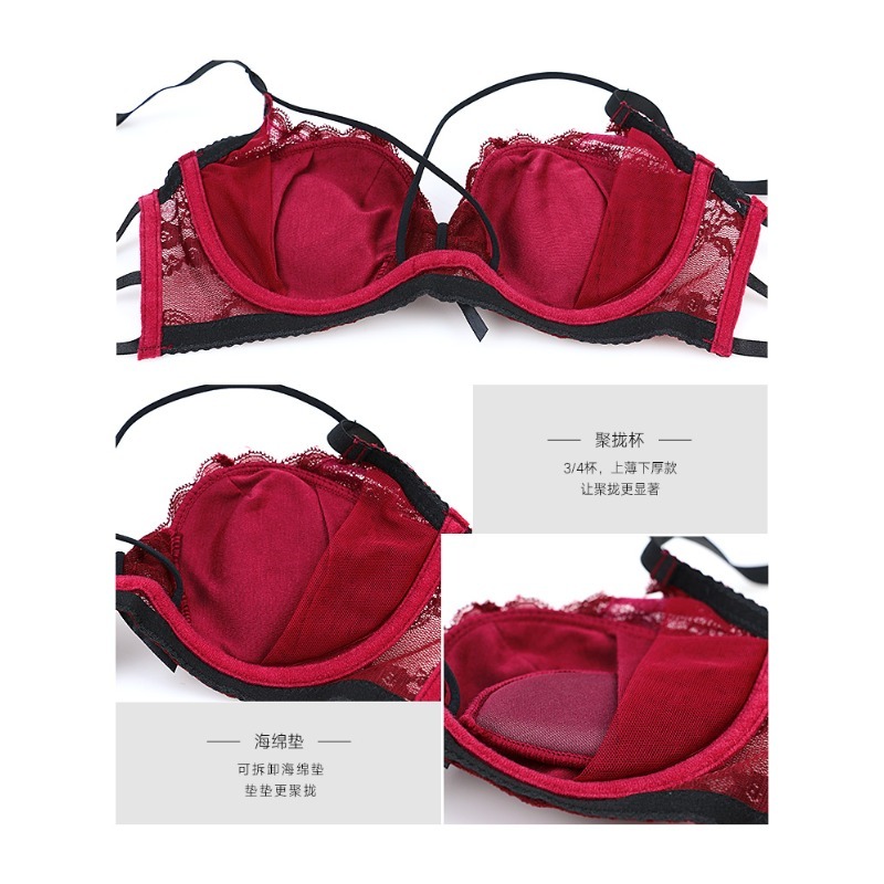 Elegant Lace Half Cup Bra Set, - Demi Bra Balconette recensione e prezzo