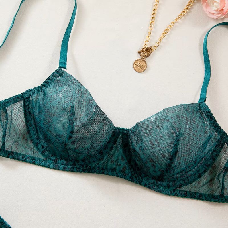 2pcs/Set Woman Lingerie Gather - Sheer Mesh Bra recensione e prezzo