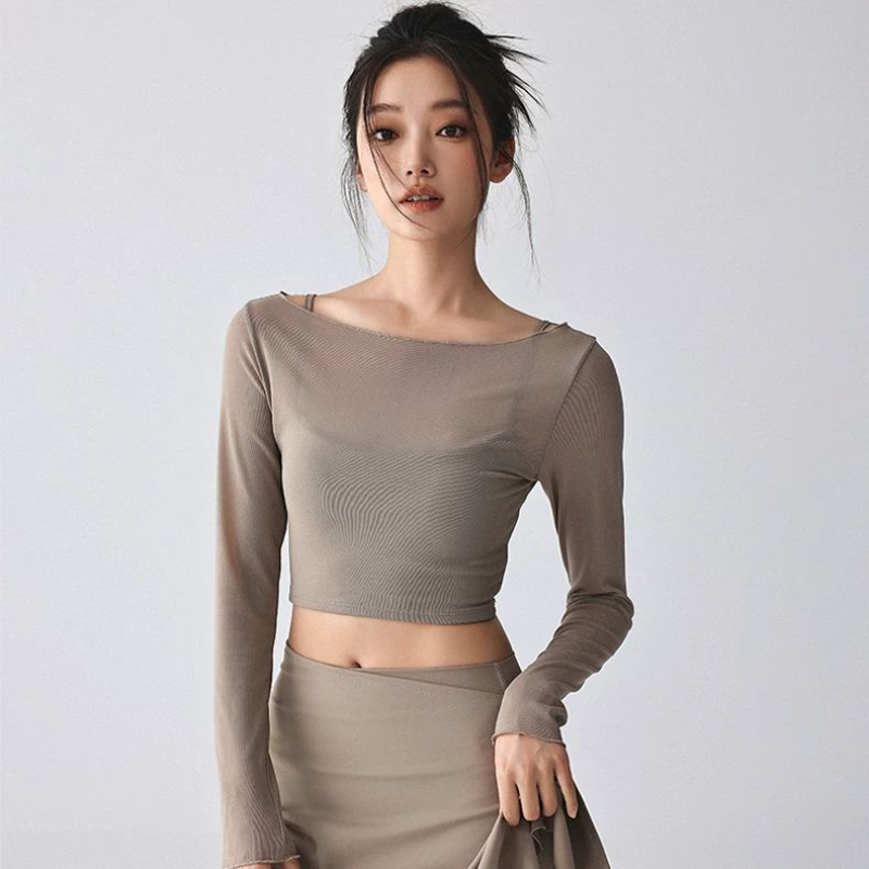 Women's Sheer Mesh Long Sleeve - Sheer Mesh Bra recensione e prezzo
