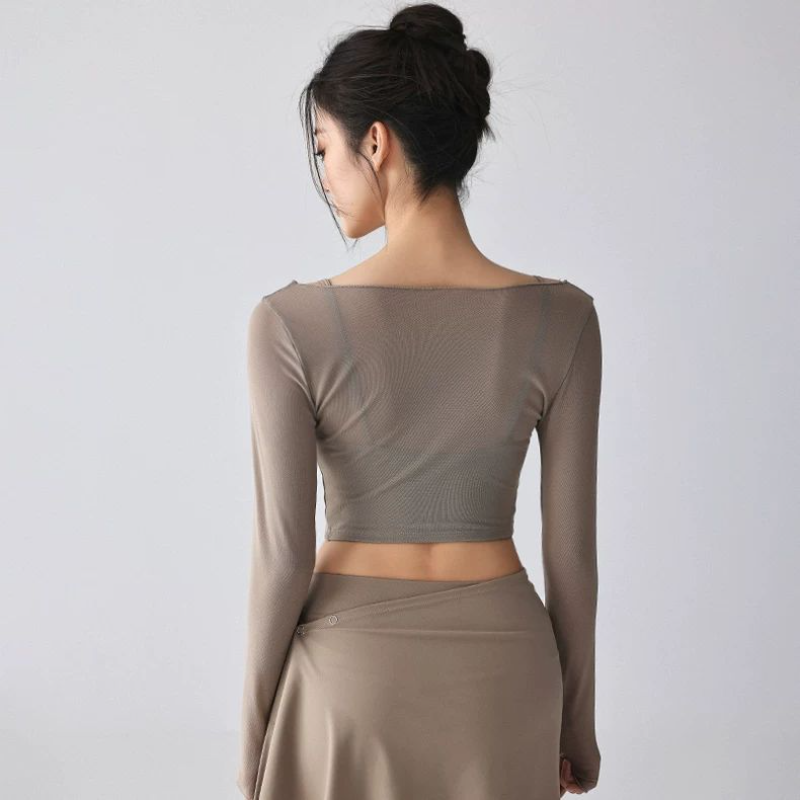 Women's Sheer Mesh Long Sleeve - Sheer Mesh Bra recensione e prezzo